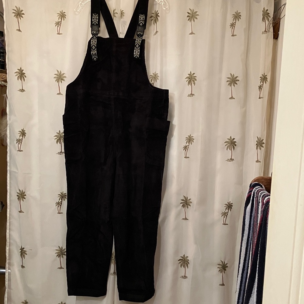 Kavu Cordoroy Overalls with aztec pattern Straps